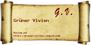 Grüner Vivien névjegykártya